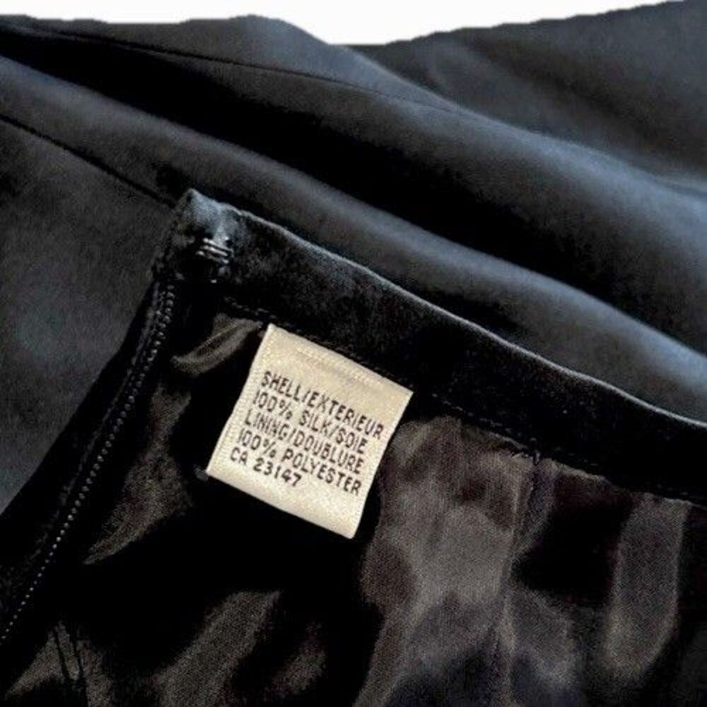 Talbots Petites Black Pure Silk Blazer & Skirt Set Maxi Career Quiet Luxury Sz 8 - Picture 7 of 12